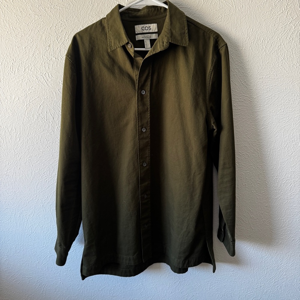 COS Cotton Long-sleeve button down shirt men’s size Small